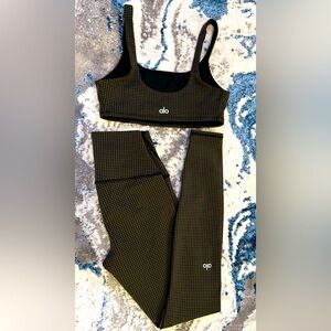 Alo Yoga leggings and cropped tank top